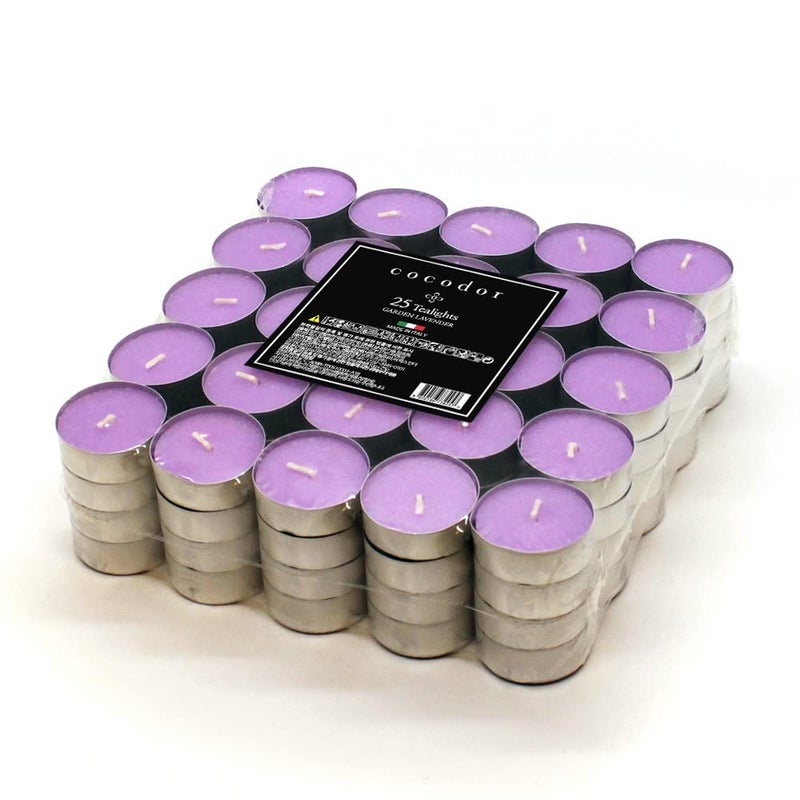 cocodor Cocod'or COCODOR Scented Tealight Candles/Garden Lavender / 100 Pack / 4-5 Hour Extended Burn Time/Made in Italy, Cotton Wick, Scented Home Deco, Fragrance, Mother's Day - Image 2
